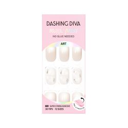 Dashing Diva: MAGICPRESS White Marble Regular Round