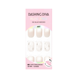 Dashing Diva: MAGICPRESS White Marble Regular Round