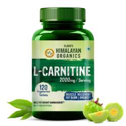 Vlado's Himalayan Organics: L-Carnitine 2000mg/Serve | Supports Muscle Recovery, Fat Burn & Energy | 120 Veg Tablets