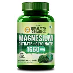 Vlado's Himalayan Organics: Magnesium Complex Supplement with Magnesium Glycinate, Magnesium Citrate, Magnesium Oxide - 120 Veg Tablets