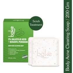 Bake Cosmetics: 2% Salicylic Acid Soap with Niacinamide for Body & Back Acne, Reduces Strawberry Legs & Fades Dark Spots-Pack of 2(100g x 2)