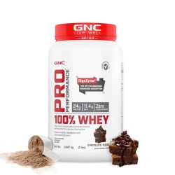 GNC: Pro Performance 100% Whey Protein Powder | Chocolate Fudge | 2 lbs