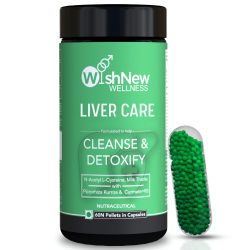 Wishnew Wellness: LIVER CARE | Detoxifying Liver Support with NAC, Milk Thistle, and Curmate95 | 60 Vegetarian Capsules