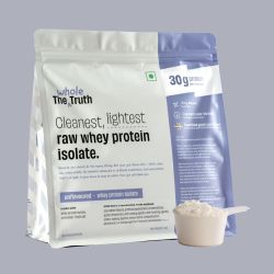 The Whole Truth: Whey Protein Isolate Unflavoured 1 kg (2.2 lbs)  30g Protein per scoop  7.7g BCAA  100% Authentic Whey & No Adulteration  Improved Strength, Faster Recovery & Muscle Building