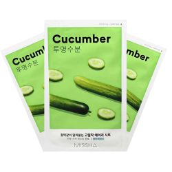 Missha: Airy Fit Sheet Mask (Cucumber) - 19ml (Pack 3)