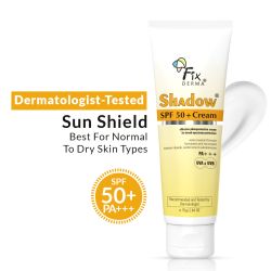 Fixderma: Shadow Sunscreen SPF 50+ Cream PA+++ Dry Skin  - 75gm