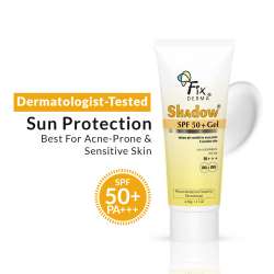Fixderma: Shadow Sunscreen SPF 50+ PA+++ Gel Broad Spectrum Sunscreen - 40gm