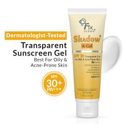 Fixderma: Shadow Sunscreen SPF 30+ PA+++ Gel Broad Spectrum Sunscreen - 75 gm