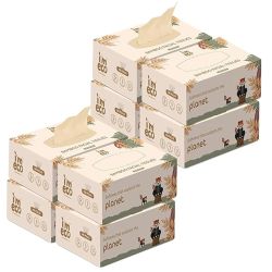 IMECO: Bamboo Facial Tissue | Soft & Highly Absorbent | 2-Ply | 100 Pulls Per Pack | Pack of 8