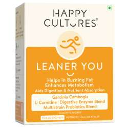 Happy Cultures: Leaner You  Probiotics, L-Carnitine & Garcinia Cambogia |  15 Sachets (2g Each)