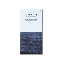 Carra: Sea Salt & California Almonds in 55% Dark Chocolate 50gm each Pack of 2