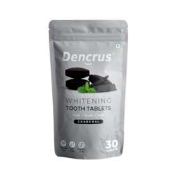 DENCRUS: Tooth Tablets | WHITENING CHARCOAL Flavour | 30 Tablets