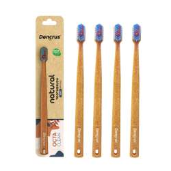 DENCRUS: Octa Clean Eco-Friendly Toothbrush | Octagonal Handle With Soft Bristles | Pack of 4