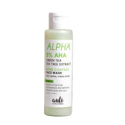 AULI: Alpha AHA 5% and Green Tea No Foaming Face Wash for all skin types - 210ml
