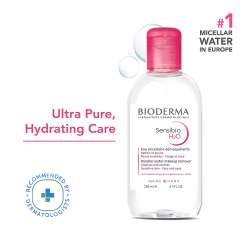 Bioderma: Sensibio H2O Daily Soothing Cleanser, Make up Pollution & Impurities Remover Face Eyes Sensitive skin 250ml