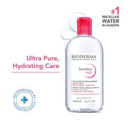 Bioderma: Sensibio H2O Daily Soothing Cleanser, Make up Pollution & Impurities Remover Face Eyes Sensitive skin 500ml