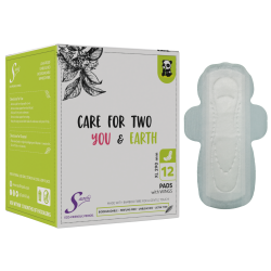 Saathi: Biodegradable Bamboo XL ( 290MM ) Sanitary Pads  Pack of 12 X 1 - 12 Pads (Medium)