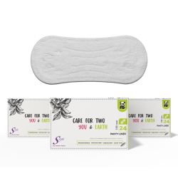 Saathi: Compostable Bamboo Pantyliners ( 155MM )  Pack of 24 X 3 - 72 Liners