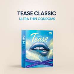 Kindly Health: Tease Ultra Thin Condoms for Men, Pack of 3 