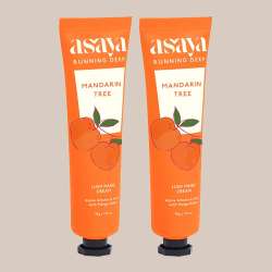 Asaya: Asaya Running Deep Mandarin Tree Lush Hand Cream - 30gm Pack of 2