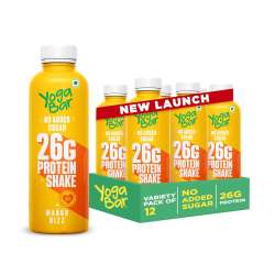 Yogabar: Mango Rizz Protein Shake 26gm, 250ml Pack of 12
