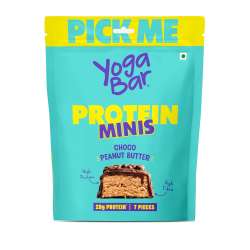 Yogabar: Protein Minis, 4gm Protein Bar Choco Peanut Butter 7 Bars