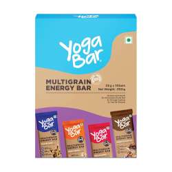 Yogabar: Energy Bars Chocolate Chunk pack of 10 bars 