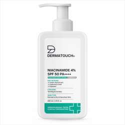 Dermatouch: Niacinamide 4% SPF 50 PA++++ Sunscreen Lotion 200ml  Body Lotion For Tanning & Dryness/Suitable For All Skin Types