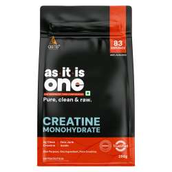 AS-IT-IS Nutrition: One Creatine Monohydrate - 250g Unflavoured I Pure & Micronized I Rapid Absorption,  Supports Enhanced Muscle Strength, Stamina & Muscle Growth