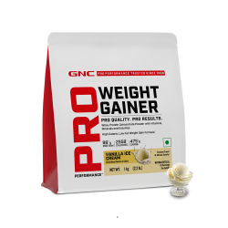 GNC: Pro Performance Weight Gainer | Healthy Body Gains | Faster Muscle Recovery | No Added Sugar | Vanilla | 1 Kg