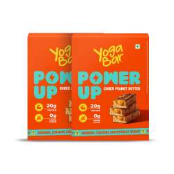 Yogabar: Power Up Choco Peanut Butter | 20gm Protein Per Bar | Healthy Snack | Pack of 10