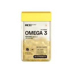 Ace Blend: Outshine Omega 3 Fish Oil,1650mg with 743 EPA & 528 DHA, No Fishy Burps (60 Softgels)