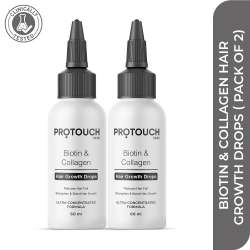 Protouch: Advanced Biotin & Collagen Hair Growth Serum with Redensyl, Anagain, Procapil, and Onion Extract for Men & Women - Promotes Hair Growth, Controls Hair Fall - All Hair Types  |60ml  | Pack of 2