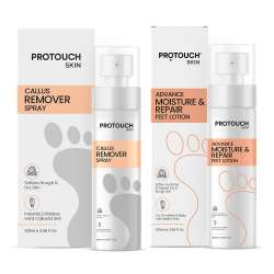 Protouch: Pro Pedicure Combo | Callus Remover Spray | Instantly Smooth, Soft Feet | Feet Lotion | Hydrating & Soothing 100ml