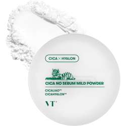 VT Cosmetics: Cica No-Sebum Mild Powder | Oil Control | Soothing | Shine-Free Finish | 5gm