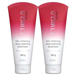 Ethiglo: Deep Cleansing Facial Foam Face Wash for Healthy, Soft and Smooth Skin | Removes Dirt, Impurities and Excess Oil | Suitable for All Skin Types | Pack of 2 - 200gm