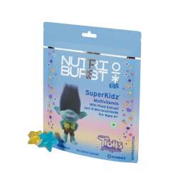 NUTRIBURST: Super Kidz Trolls Gummies - 13 Essential Vitamins & Minerals for Growth & Immune Support - Sugar-Free, Gluten-Free, Mixed Fruit Flavor, Chewable, Vegan - For Kids Aged 4+, 10 Gummies