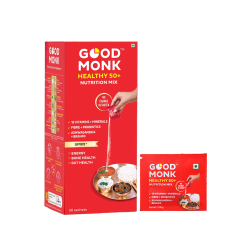 Good Monk: Healthy 50+ Nutrition Mix : Clinically Designed to Improve Energy, Bone & Gut Health | 30 Sachets