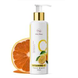 Milky Moon: Vitamin C Face Wash, Brightening & Evening Skin Tone, with Neem, Aloe Vera, Turmeric 100ml