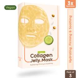 Beyond rice: Vegan Collagen Jelly Mask With Rice, Niacinamide & Cucumber 60ml Pack of 3