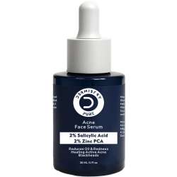Dermistry: Pure 2% Salicylic Acid 2% Zinc Face Serum For Oily Acne Prone Skin Black & Whitehead Scars 30ml