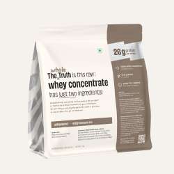 The Whole Truth: Whey Protein Concentrate Unflavoured 1 kg (2.2 lbs)  26g Protein per scoop  6.4g BCAA  100% Authentic Whey & No Adulteration  Clean and Light  Muscle Building  Vegetarian