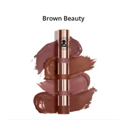 BOBI: 4 in1 Lip Kiss Stacker Brown Beauty Liquid Lipstick | 4 Lip Shades in 1 | Velvet Matte Finish | Travel-Friendly | Highly Pigmented | 8ml