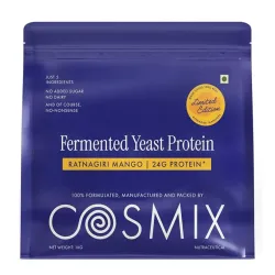 COSMIX: No-Nonsense Fermented Yeast Protein Powder | Ratnagiri Mango | 24g Protein Per Serving | High Protein Supplement | 500gm
