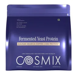 COSMIX: No-Nonsense Fermented Yeast Protein Powder | Malnad Arabica Coffee | 24g Protein Per Serving | Muscle Recovery & Daily Nutrition | 500gm