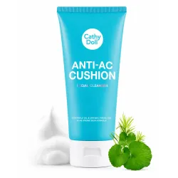 Cathy Doll: Anti-Acne Cushion Facial Foam Cleanser | Acne Control Face Wash | Deep Cleansing Care | 50ml