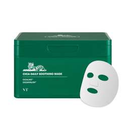 VT Cosmetics: CICA Daily Soothing Mask | Calming Care | Redness Relief | Sensitive Skin | Soothing | 30ea