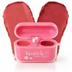 kindlife: 2 in 1 Korean Lip Mud Matte Lipstick | Earbud Shaped Dual Shade Lip Mud with Built-in Heart Spatula Applicator | Velvet Soft Matte Lip & Cheek Tint | Lightweight Non-Drying Travel Lip Color | 50gm
