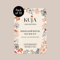 KujaCare: Jelly Sheet Mask - Hayan Glow Ritual | Detox & Brightening Face Mask | Radiant Glow Care | Pack of 10