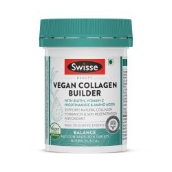 Swisse: Vegan Collagen Builder with Biotin & Vitamin C supports natural collagen formation- 30 tablets